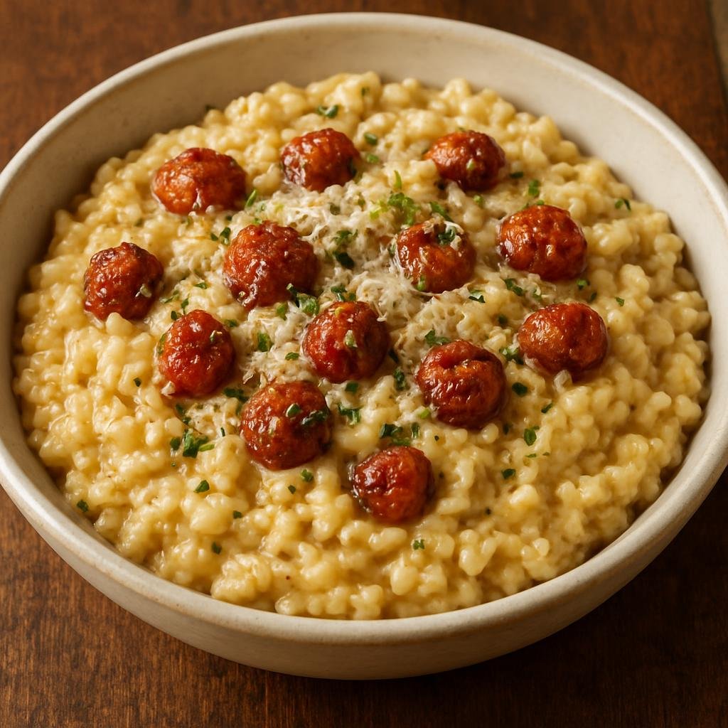 Entree: Australia – Australian Indigenous & Bush Foods – Bush Tomato Risotto (Creamy Italian-style risotto flavored with native Australian bush tomatoes and Parmesan) recipe
