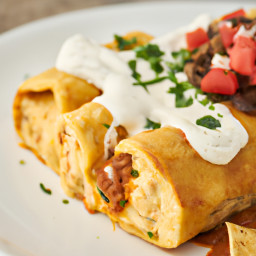 Entrée: Mexico – Enchiladas de Pollo (Chicken Enchiladas) recipe