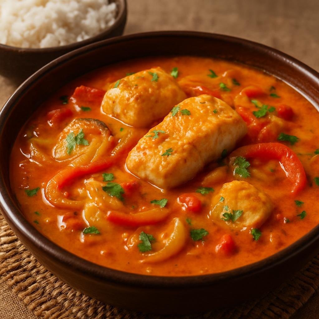Entree: Cape Verde – Central Culinary Region – Moqueca de Peixe (Cape Verdean tomato-and-coconut fish stew) recipe