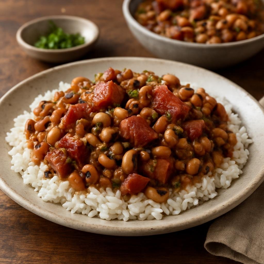 Entree: Bermuda – Hoppin' John (Savory dish of black-eyed peas stewed with smoked pork and served over rice) recipe