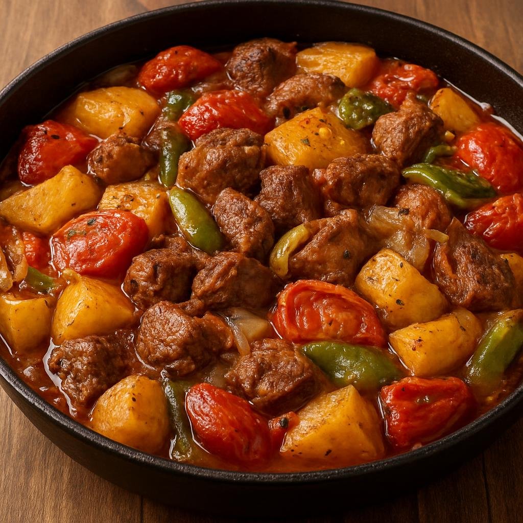 Entree: Cyprus – Central Culinary Region – Ταβάς ➤ Tavás (Oven-baked meat and vegetable casserole traditionally cooked in a deep pan) recipe