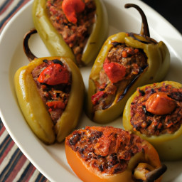 Entrée: United States – Chili Stuffed Peppers recipe