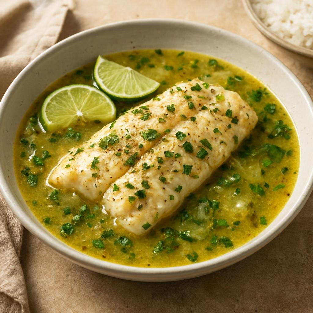 Entree: Guadeloupe – National Cuisine – Blaff de Poisson (Creole Guadeloupean poached white fish in a citrus-herb broth) recipe