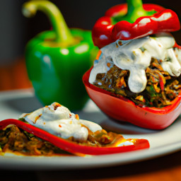 Entrée: United States – Chili Stuffed Peppers recipe