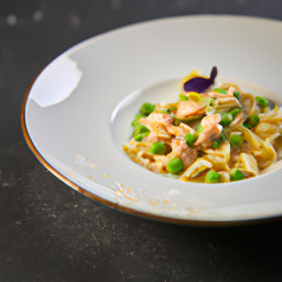 Entrée: Italy – Farfalle con Pollo e Piselli (Bow-Tie Pasta with Chicken and Peas) recipe