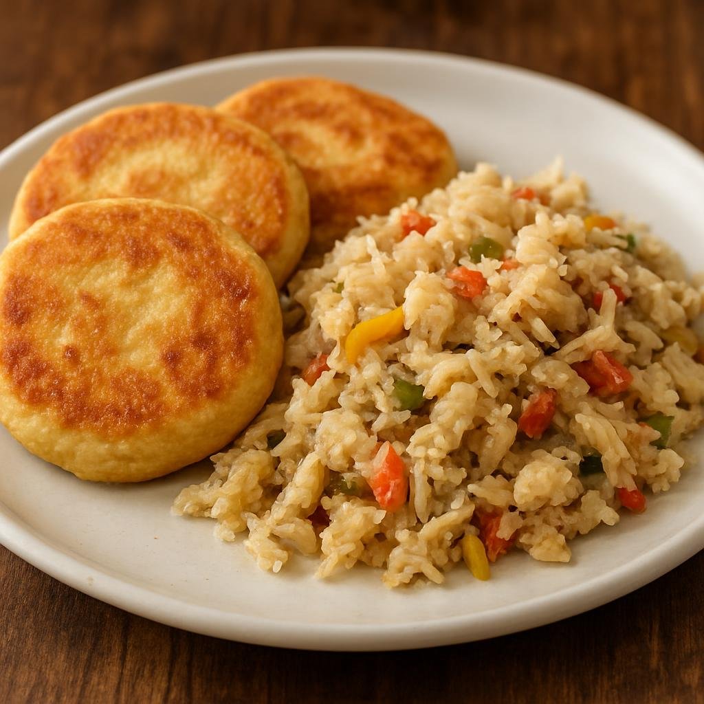 Entree: Anguilla – Johnny Cakes with Saltfish (Pan-fried corn-and-wheat cakes served with desalted, spiced salted cod) recipe