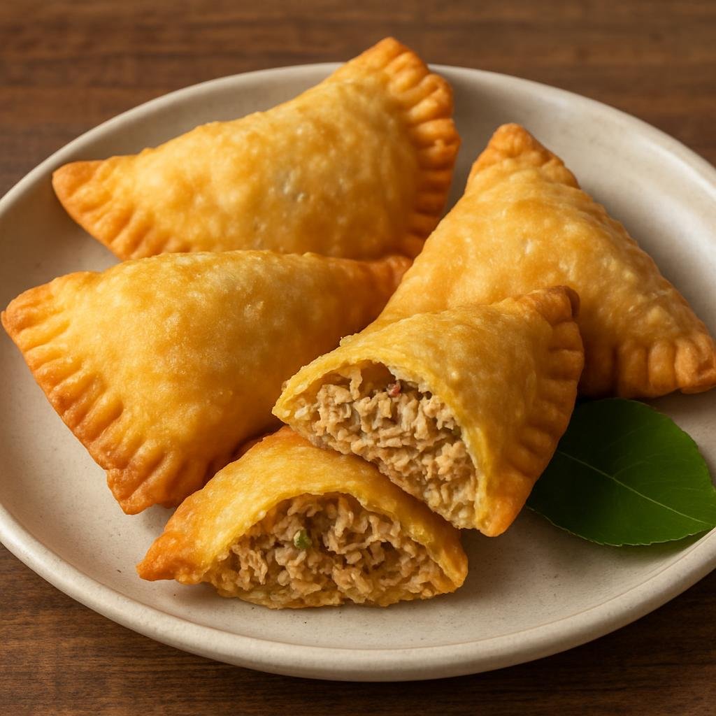 Entree: Maldives – ބިސް ކީމިޔާ ➤ Bis Keemiya (Fried pastry pockets filled with spiced tuna and coconut) recipe