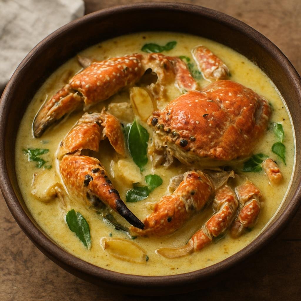 Entree: Marshall Islands – Coconut Crab (Island-style crab cooked in rich coconut milk with ginger, garlic, and local aromatics) recipe