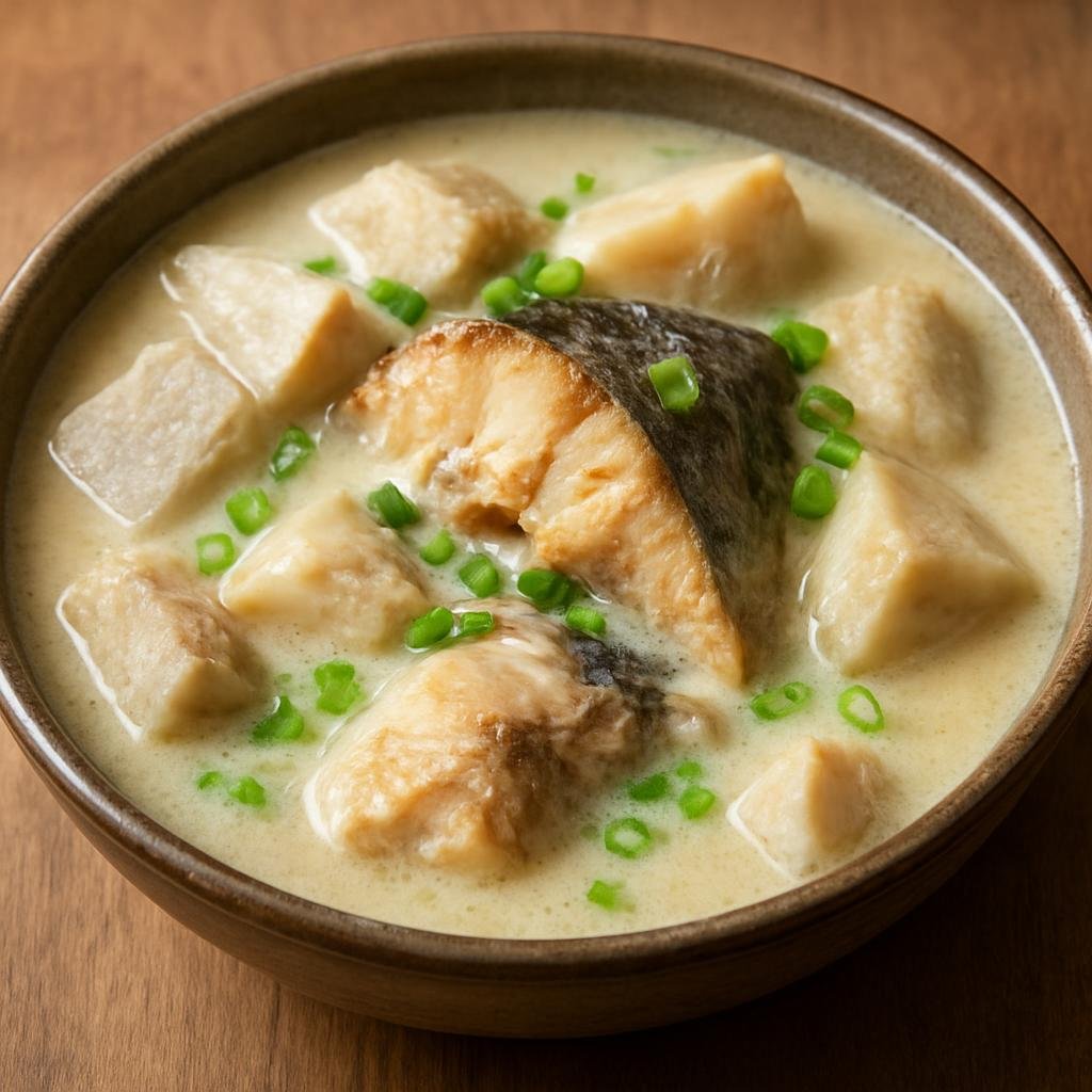 Entree: Tuvalu – Taro and Fish Stew (Coconut-based stew of taro root and fresh fish) recipe