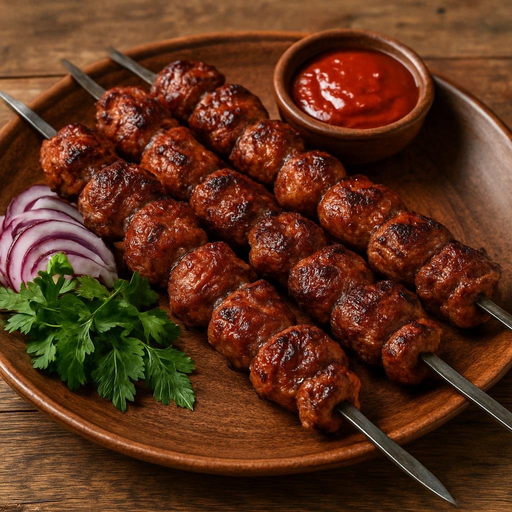 Entree: Georgia – Adjara – მწვადი ➤ mtsvadi (Charcoal-grilled skewered meat kebabs traditional to Georgia) recipe