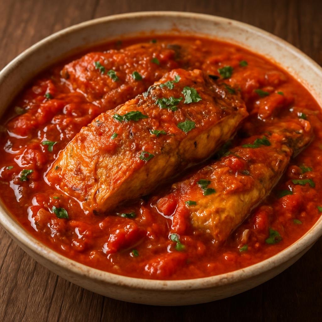 Entree: Israel – Galilee – חריימה ➤ Chraime (Spicy North African-style tomato and red pepper braised fish) recipe