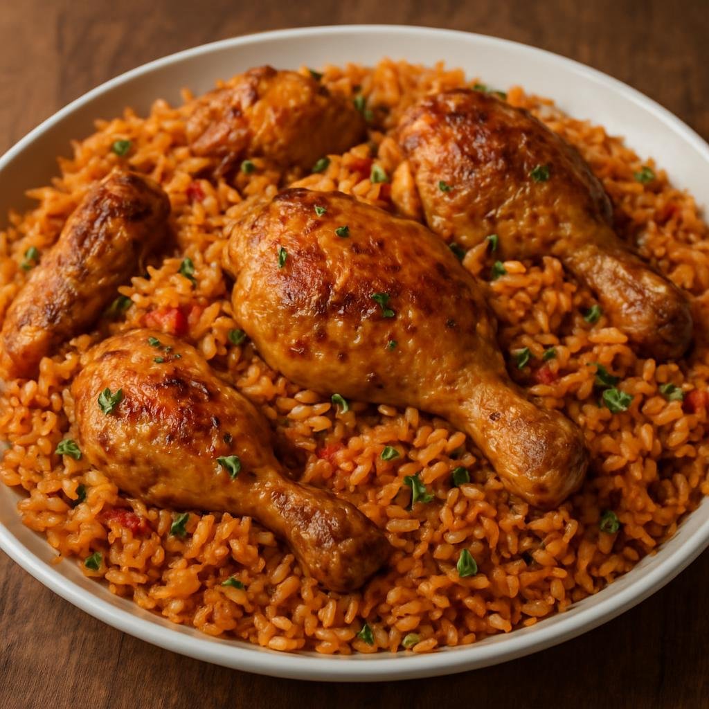 Entree: Dominican Republic – Central Culinary Region – Locrio de Pollo (Dominican seasoned chicken and rice cooked together in one pot) recipe
