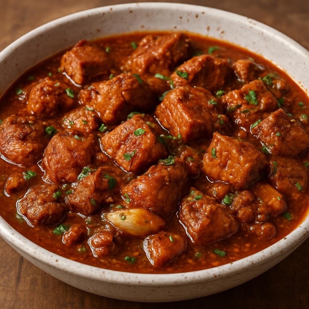 Entree: Saint Lucia – Stewed Pork (A slow-simmered Caribbean pork stew seasoned with citrus, garlic, herbs, and warm spices) recipe