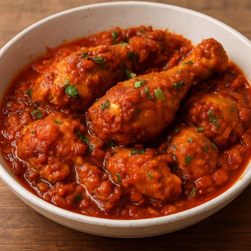 Entree: Bangladesh – Bangladeshi Street Food – চিকেন ঝাল ফ্রাই ➤ Chicken Jhal Fry (Spicy tangy pan-fried Bengali chicken tossed in a chili-tomato masala) recipe