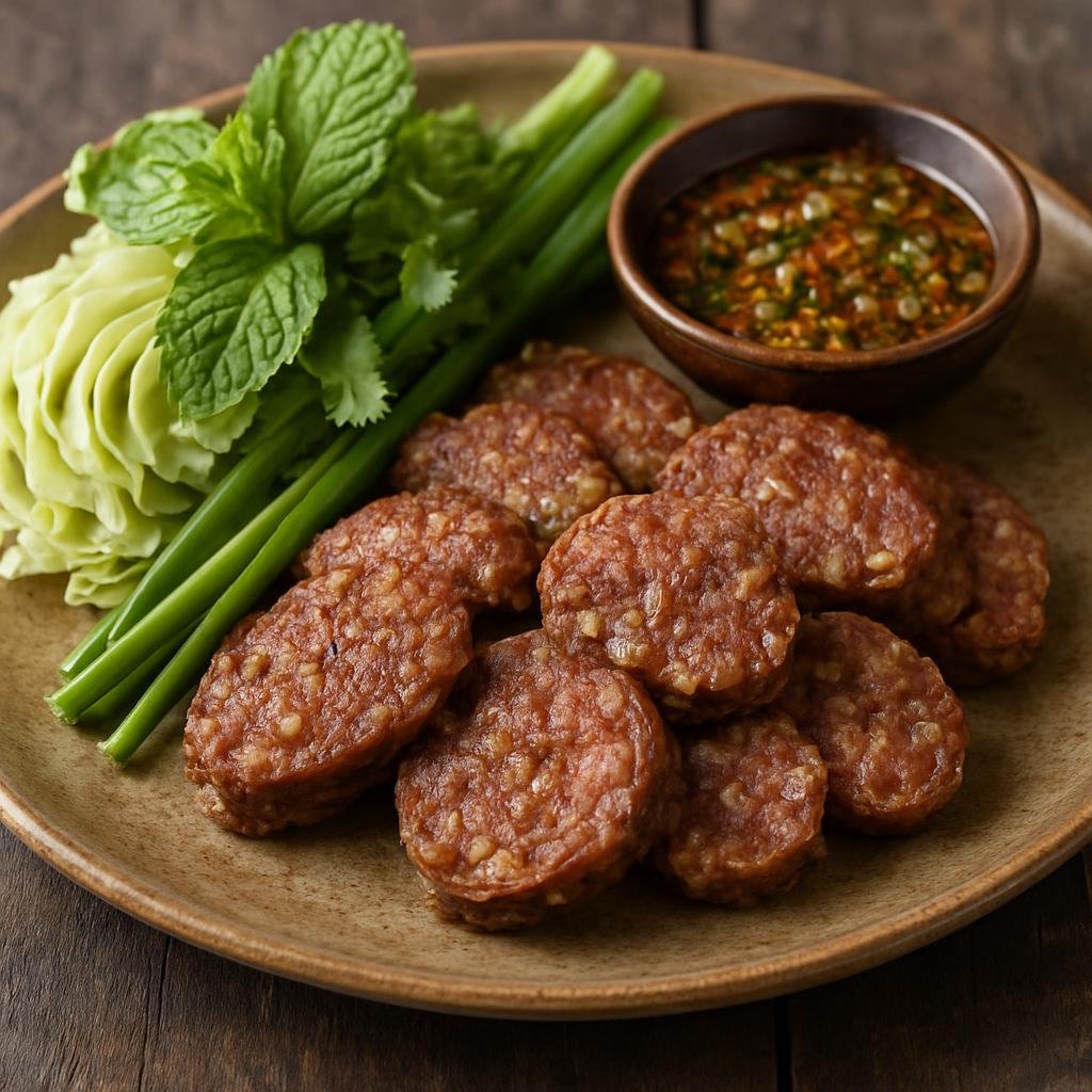 Entree: Laos – Lao Isan Border Cuisine – ສົ້ມໝູ ➤ Som Moo (Lao fermented sour pork sausage flavored with garlic, roasted rice, and herbs) recipe