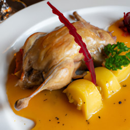 Entrée: France – Pigeon aux Choux (Pigeon with Sauerkraut) recipe