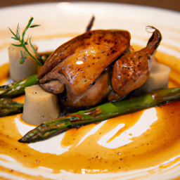 Entrée: United States – Pan-Roasted Quail with Apricot Pan Sauce recipe