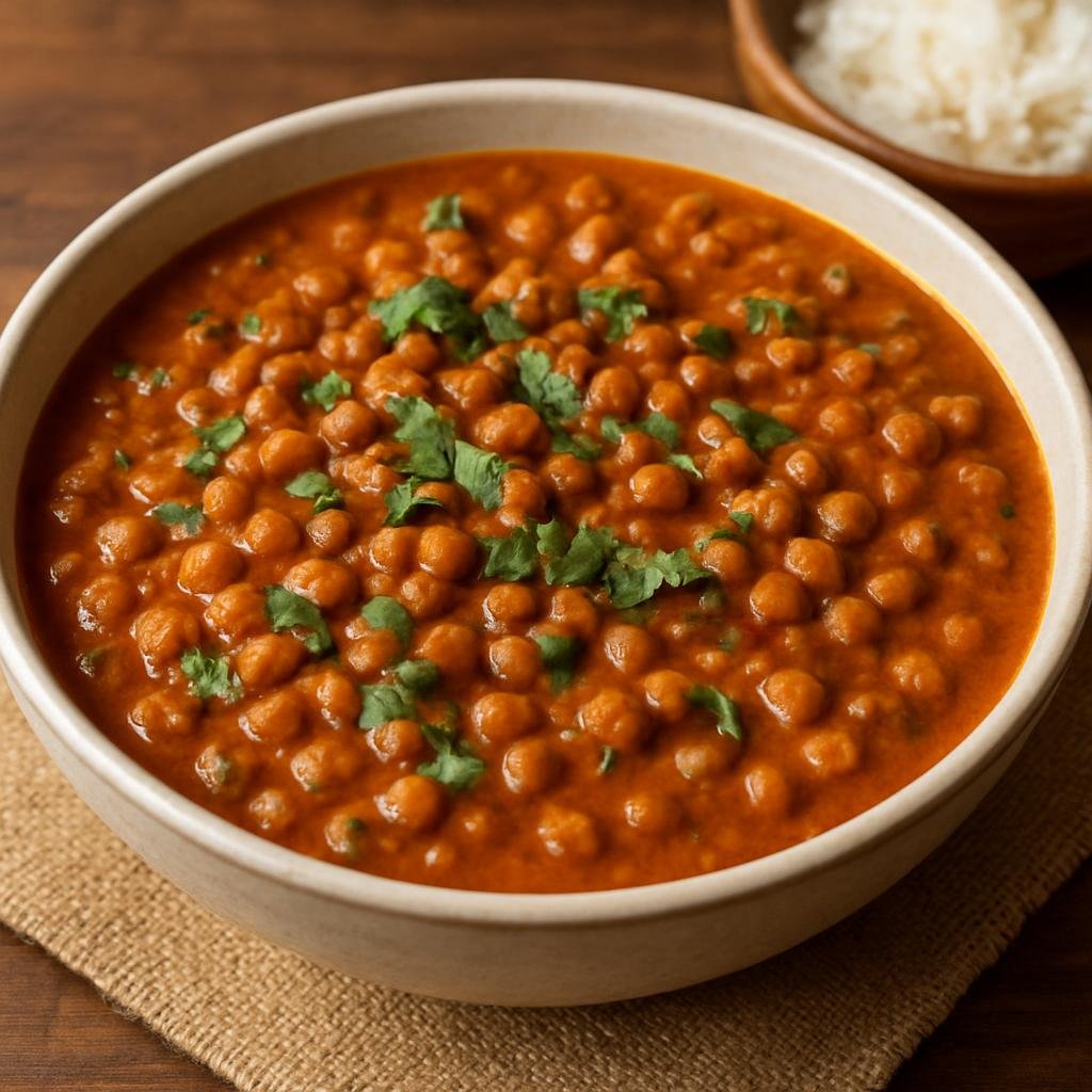 Entree: Malawi – Pigeon Peas Curry (A Malawian-style spiced curry of pigeon peas simmered in tomato and coconut sauce) recipe