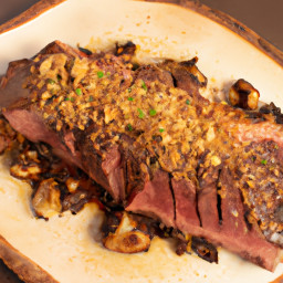 Entrée: United States – Ribeye with Caramelized Onions and Garlic recipe