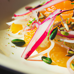 Appetizer: United States – Shaved Fennel-Orange Salad with Radish and Pistachios recipe
