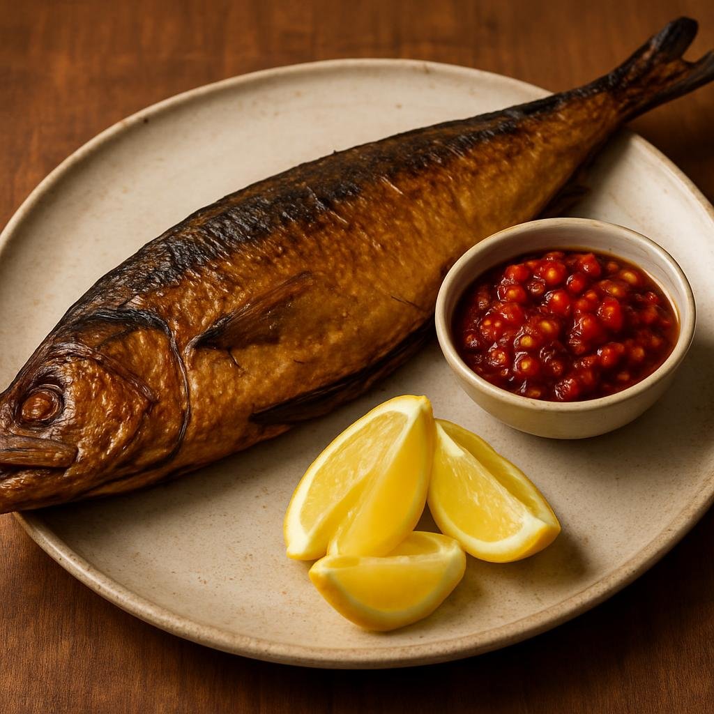 Entree: South Africa – Afrikaner / Boer – Smoked Snoek (Whole coastal fish cured and slow-smoked over wood, traditionally served with tangy relish or preserves) recipe