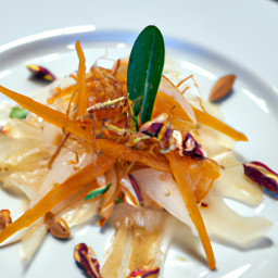 Appetizer: United States – Shaved Fennel and Orange Salad with Pistachio & Pecorino recipe