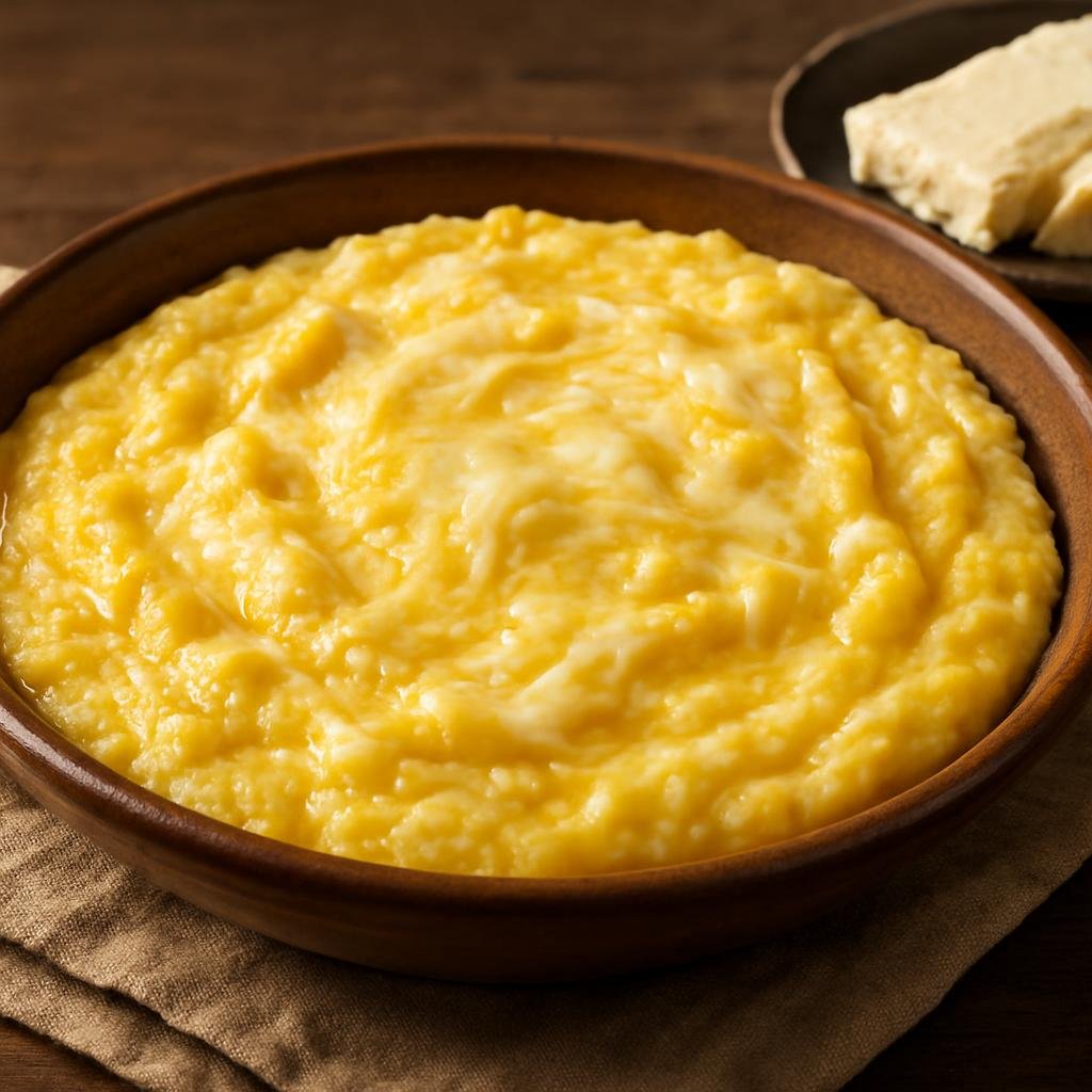 Entree: Georgia – Adjara – ელარჯი ➤ Elarji (Thick Georgian cornmeal porridge enriched and bound with melted sulguni cheese) recipe