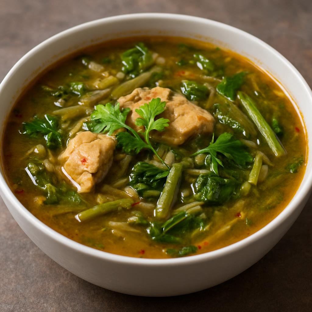 Entree: Myanmar – Bamar Central Myanmar – ငါးပိရည် ➤ Nga-pi yay (Savory Burmese fermented-fish and vegetable broth) recipe