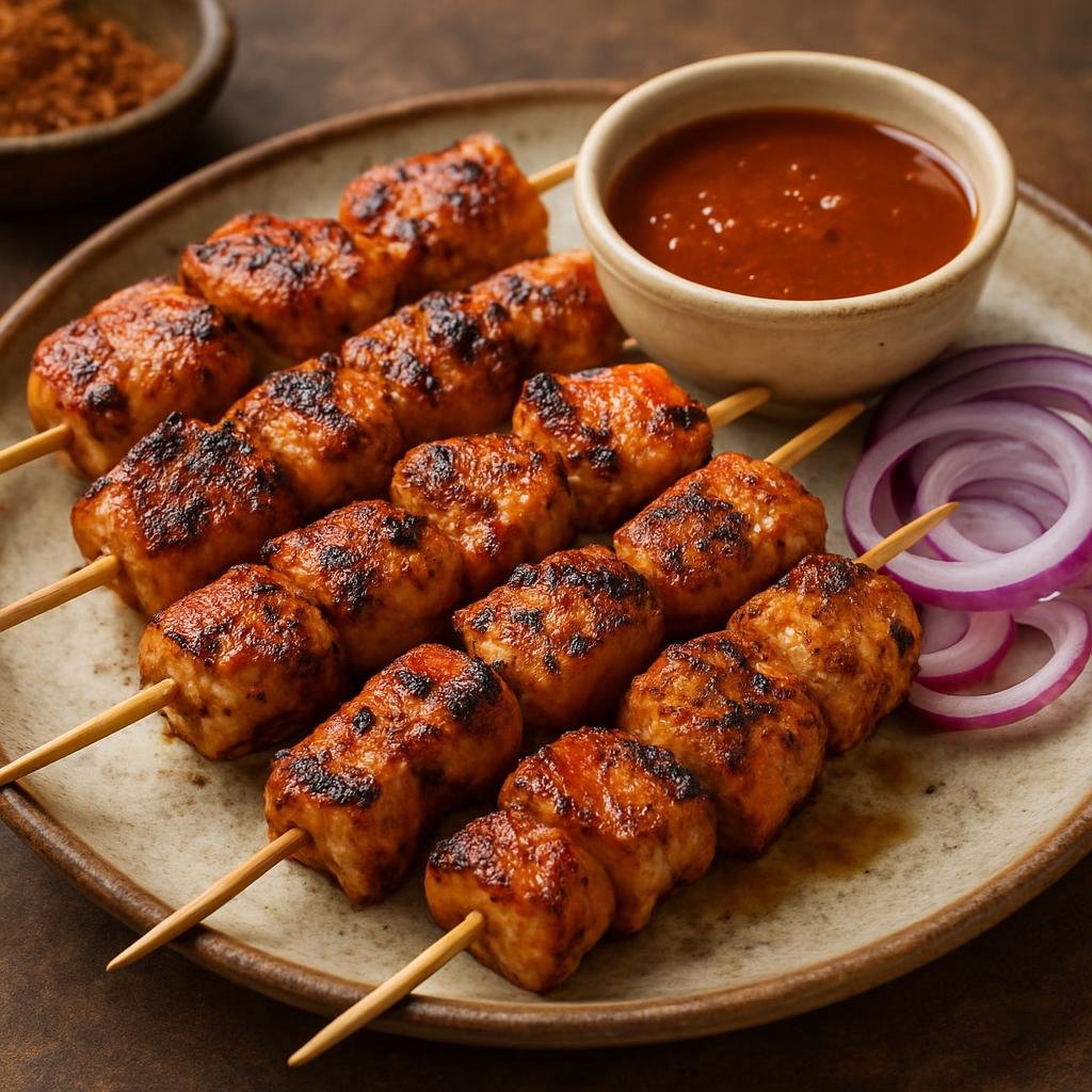 Entree: Burkina Faso – Central Culinary Region – Brochettes de Capitaine (Grilled Nile perch skewers marinated in West African spices) recipe