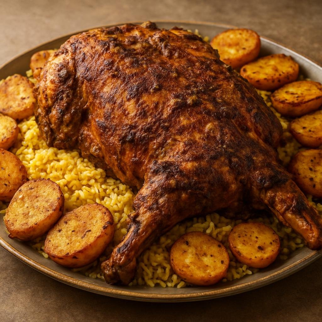 Entree: Western Sahara – Southern Culinary Region – Mechoui (Whole roasted lamb seasoned with North African spices until tender) recipe