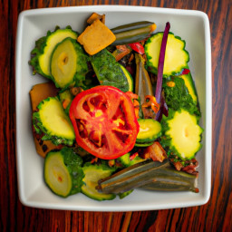 Side Dish: United States – Bayou-Chilled Creole Cucumber and Tomato Salad with Pickled Okra recipe