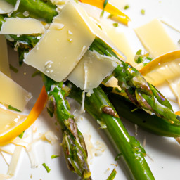 Spring Asparagus with Zesty Lemon-Caper Drizzle and Parmesan Ribbons recipe