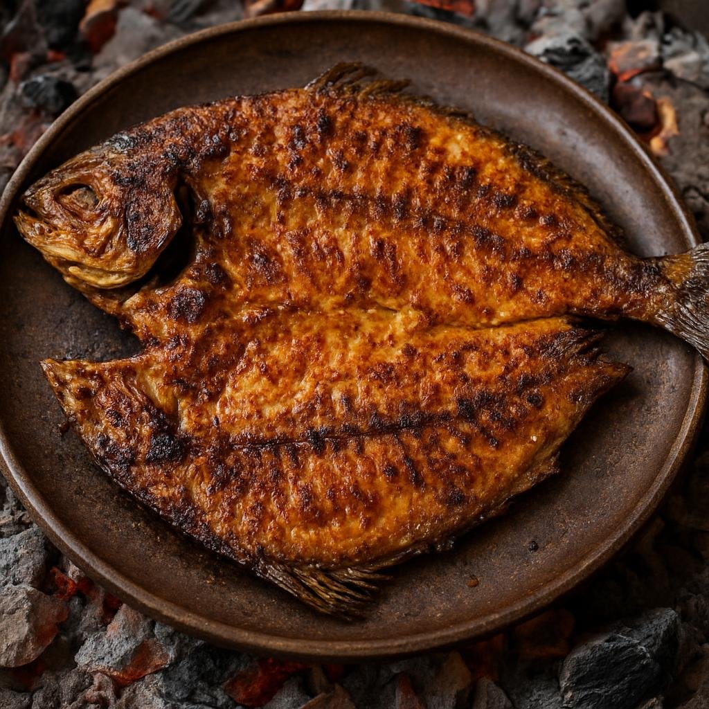 Entree: Iraq – Basra & South – مسگوف ➤ Masgouf (Iraqi open-fire grilled butterflied carp seasoned and charred over embers) recipe