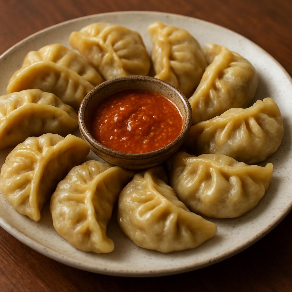 Entree: Nepal – Kathmandu Valley – मोमो ➤ momo (Steamed or fried Nepalese dumplings filled with seasoned meat or vegetables served with a spicy dipping sauce) recipe