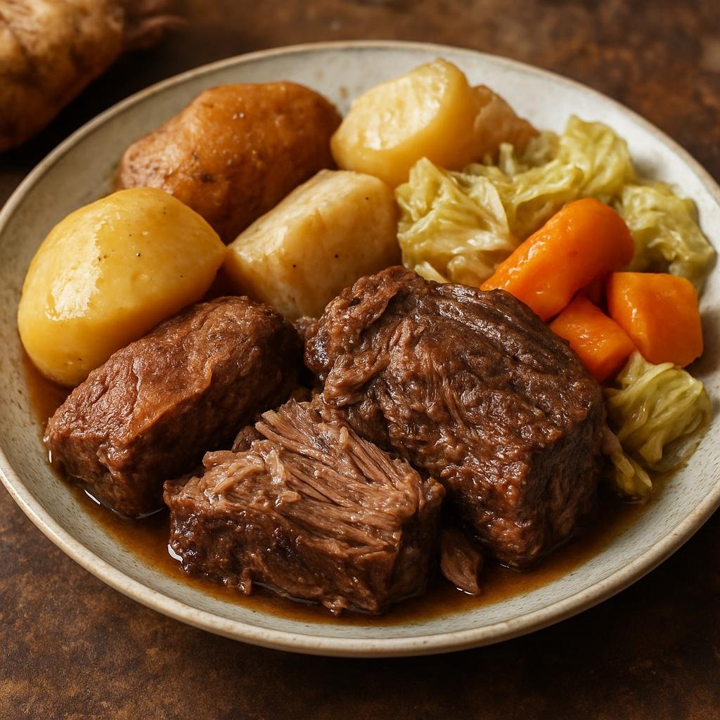 Entree: New Zealand – Maori Cuisine – Hāngī (Meat and root vegetables slow-cooked in an earthen pit over heated stones) recipe