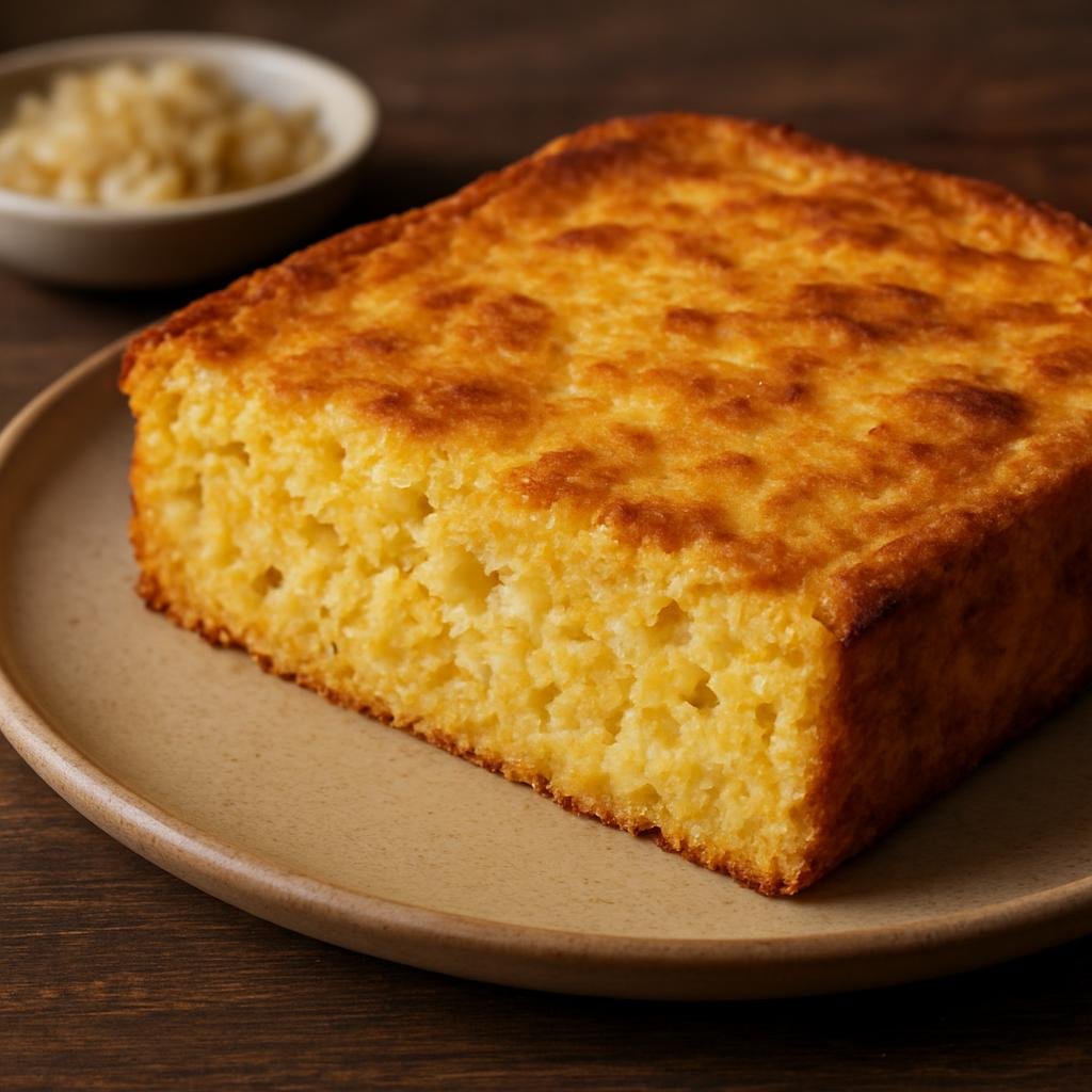 Entree: Paraguay – Northern Culinary Region – Sopa Paraguaya (Dense baked corn and cheese casserole made with eggs, milk, and sautéed onions) recipe