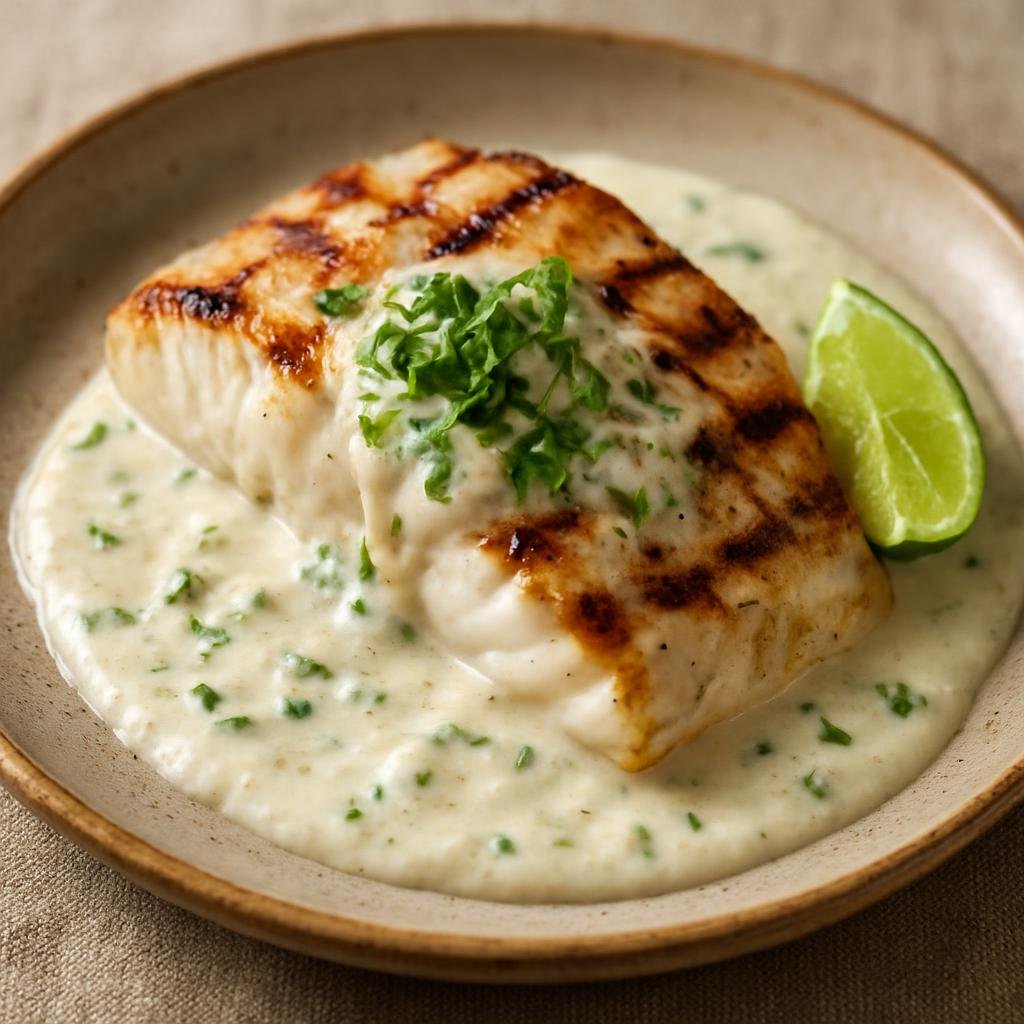 Entree: Pitcairn – Northern Culinary Region – Grilled Fish with Coconut Sauce (Island-style grilled white fish served with a creamy coconut-lime sauce) recipe