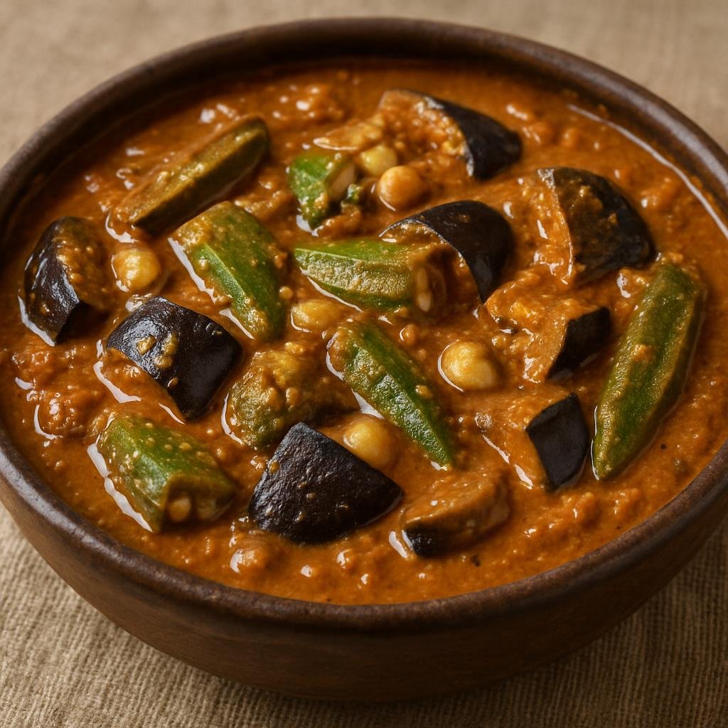 Entree: Chad – Daraba (Thick Chadian vegetable stew of okra, eggplant and peanut butter) recipe