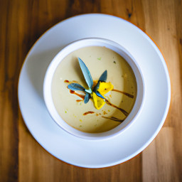Appetizer: United States – Velvety Apple Cider Sage Soup recipe