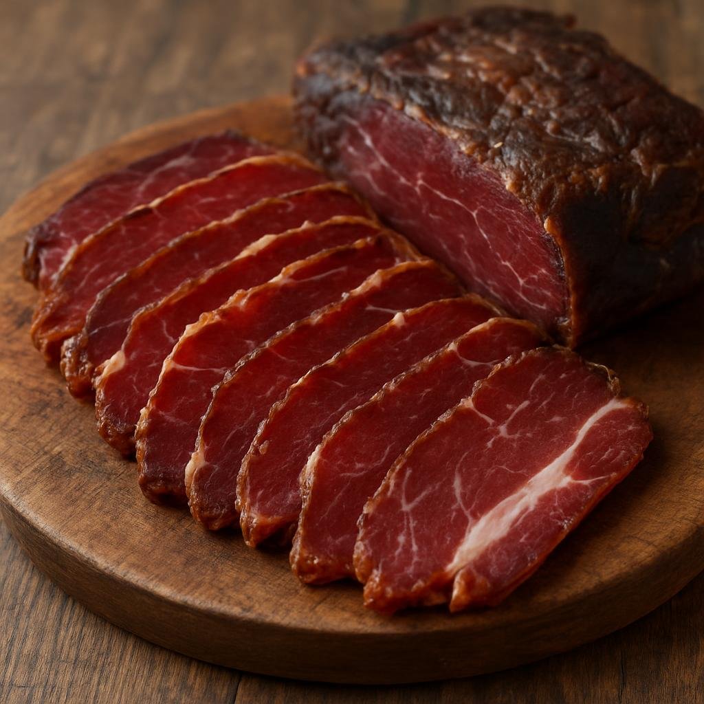 Entree: Faroe Islands – Skerpikjøt (Wind-dried cured mutton from the Faroe Islands served sliced) recipe