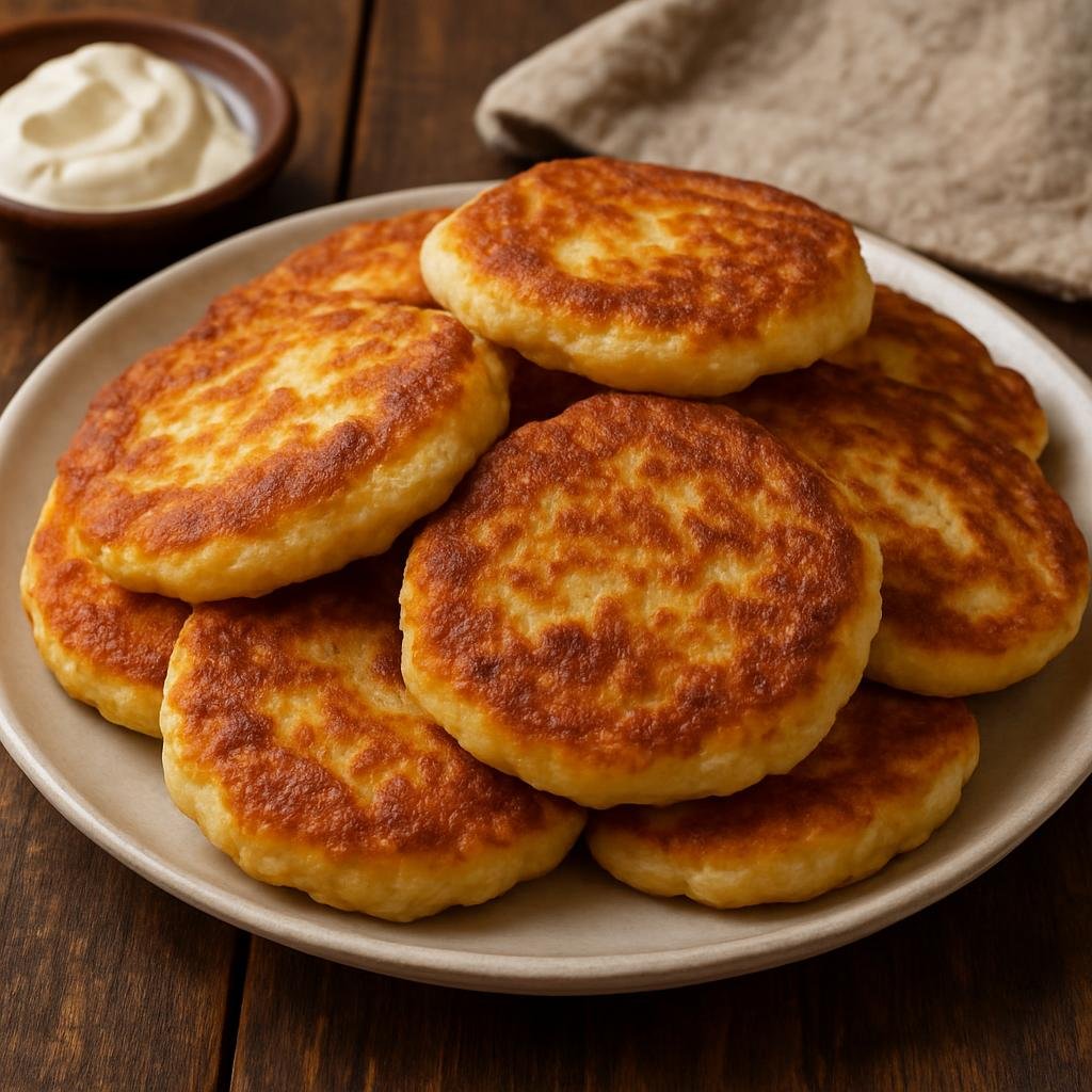 Entree: Poland – Highland / Gorale – Moskol (Highland potato flatbread made from mashed potatoes and flour, pan-fried until golden) recipe