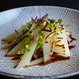 Side Dish: United States – Crunchy Daikon-Apple Slaw with Miso-Sesame Vinaigrette recipe