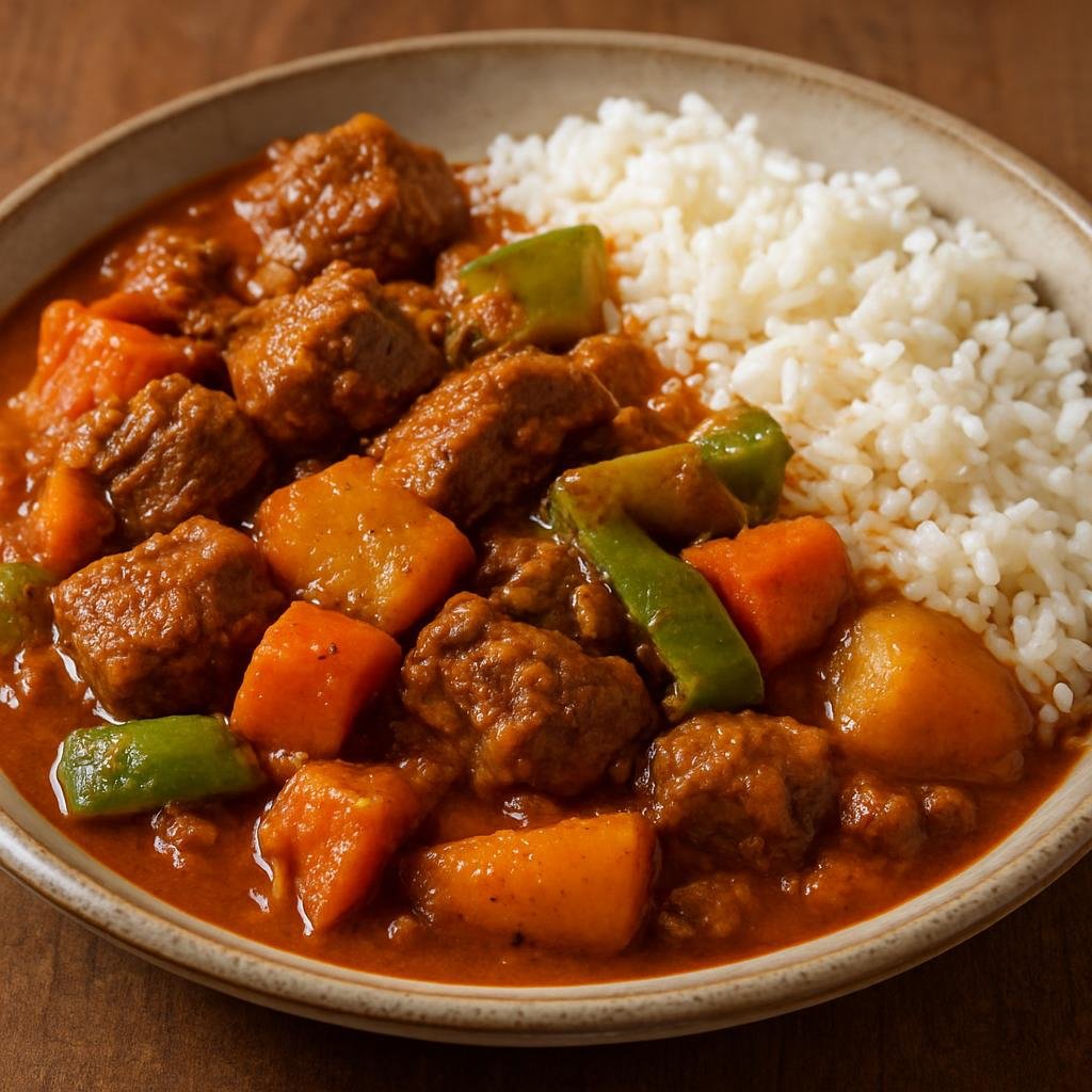 Entree: Djibouti – National Cuisine – Fah-fah (Hearty spiced Djiboutian meat and vegetable stew typically served with rice or flatbread) recipe