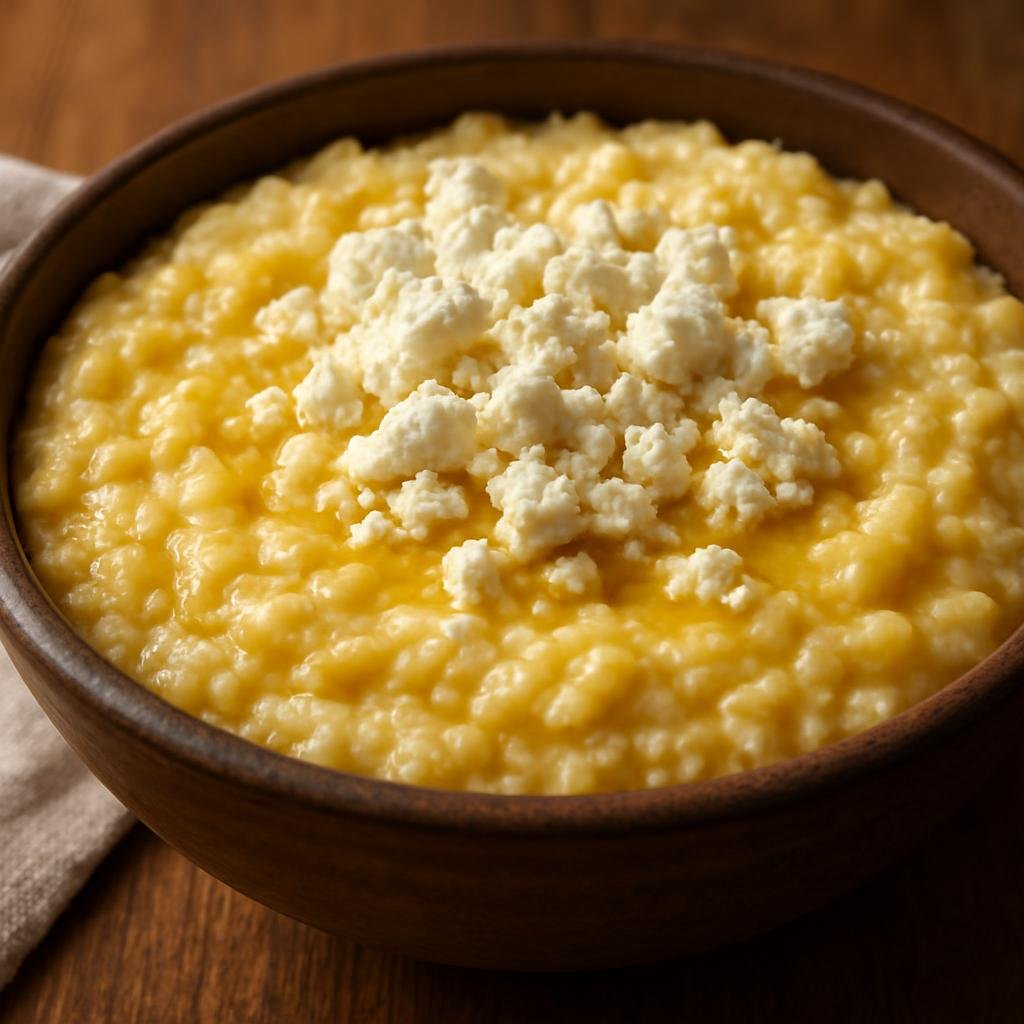 Entree: Montenegro – Northern Culinary Region – Cicvara (Creamy traditional Montenegrin cornmeal and cheese porridge) recipe