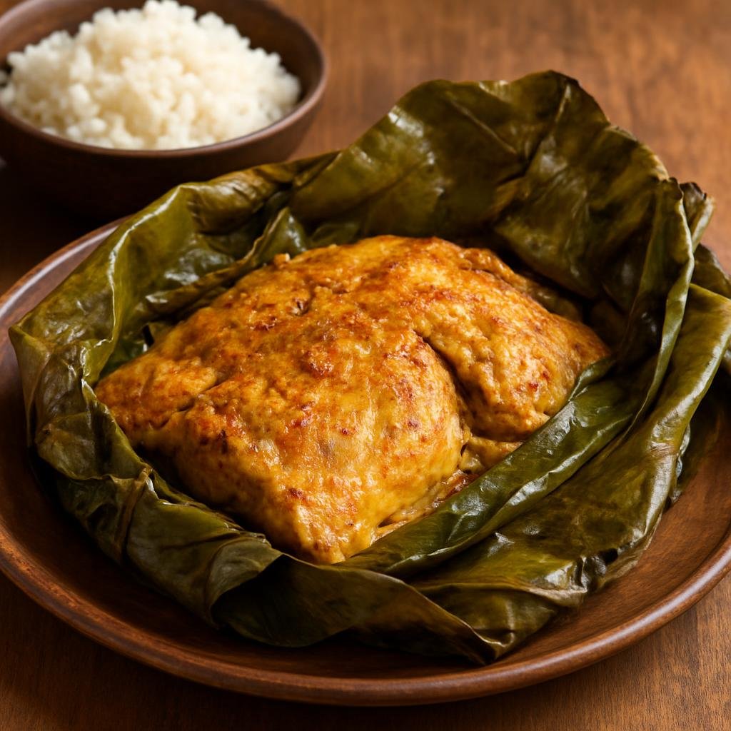 Entree: Republic of the Congo – Northern Culinary Region – Liboké de Poisson (Steamed spiced fish wrapped and cooked in banana leaves) recipe