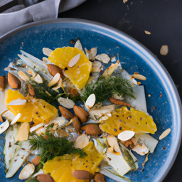 Salad: United States – Citrus-Fennel Ribbon Salad with Dill and Almonds recipe