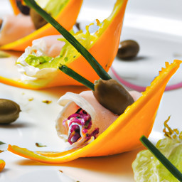 Appetizer: United States – Endive Boats with Shaved Fennel, Orange, and Castelvetrano Olives recipe