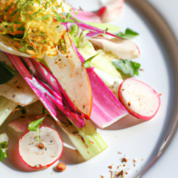 Celery Leaf, Apple and Radish Snap Salad recipe