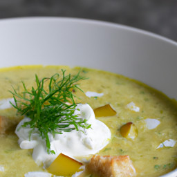Soup: United States – Lemon-Fennel Greens Broth recipe