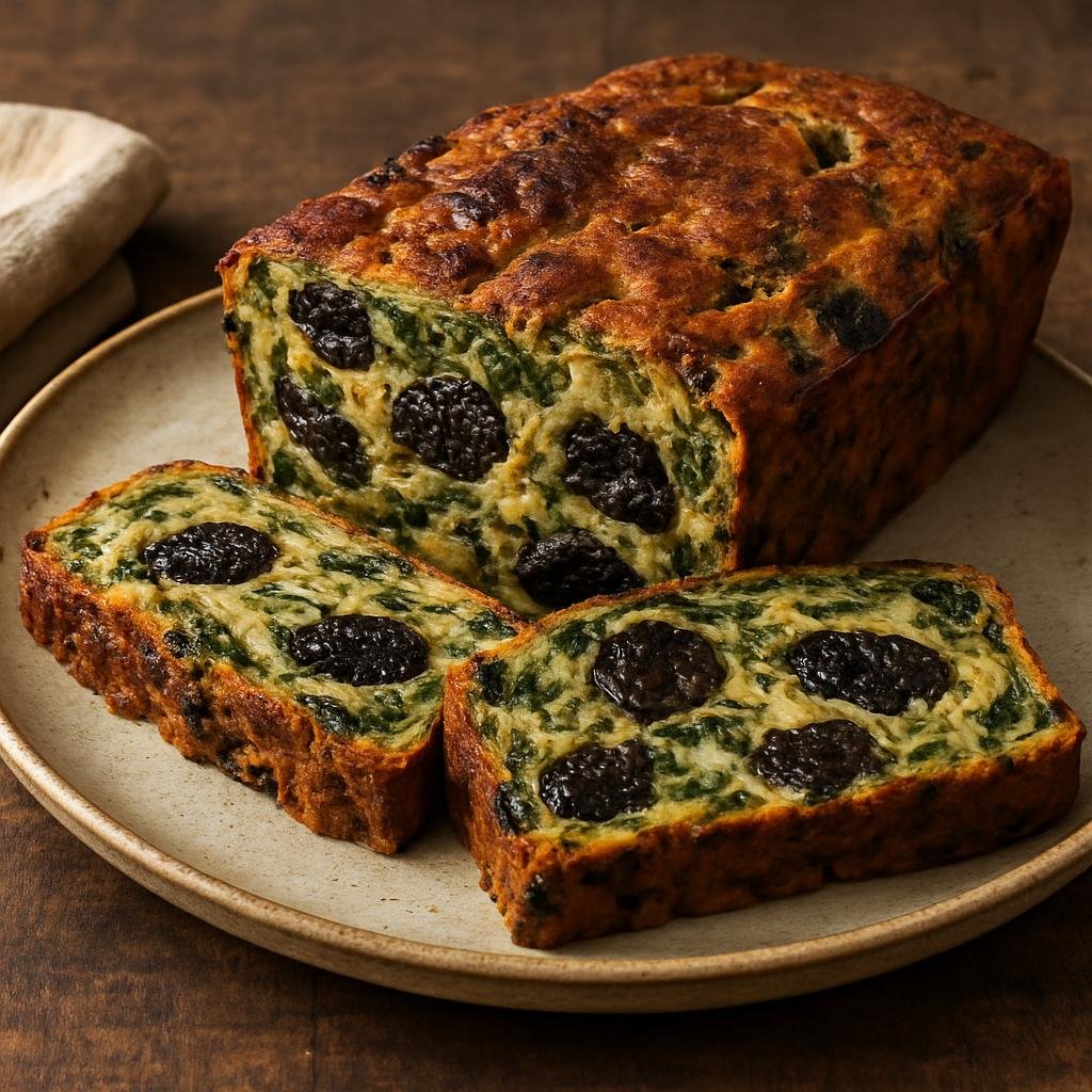 Entree: France – Auvergne – Pounti (Savory Auvergne loaf of pork, chard, and prunes) recipe